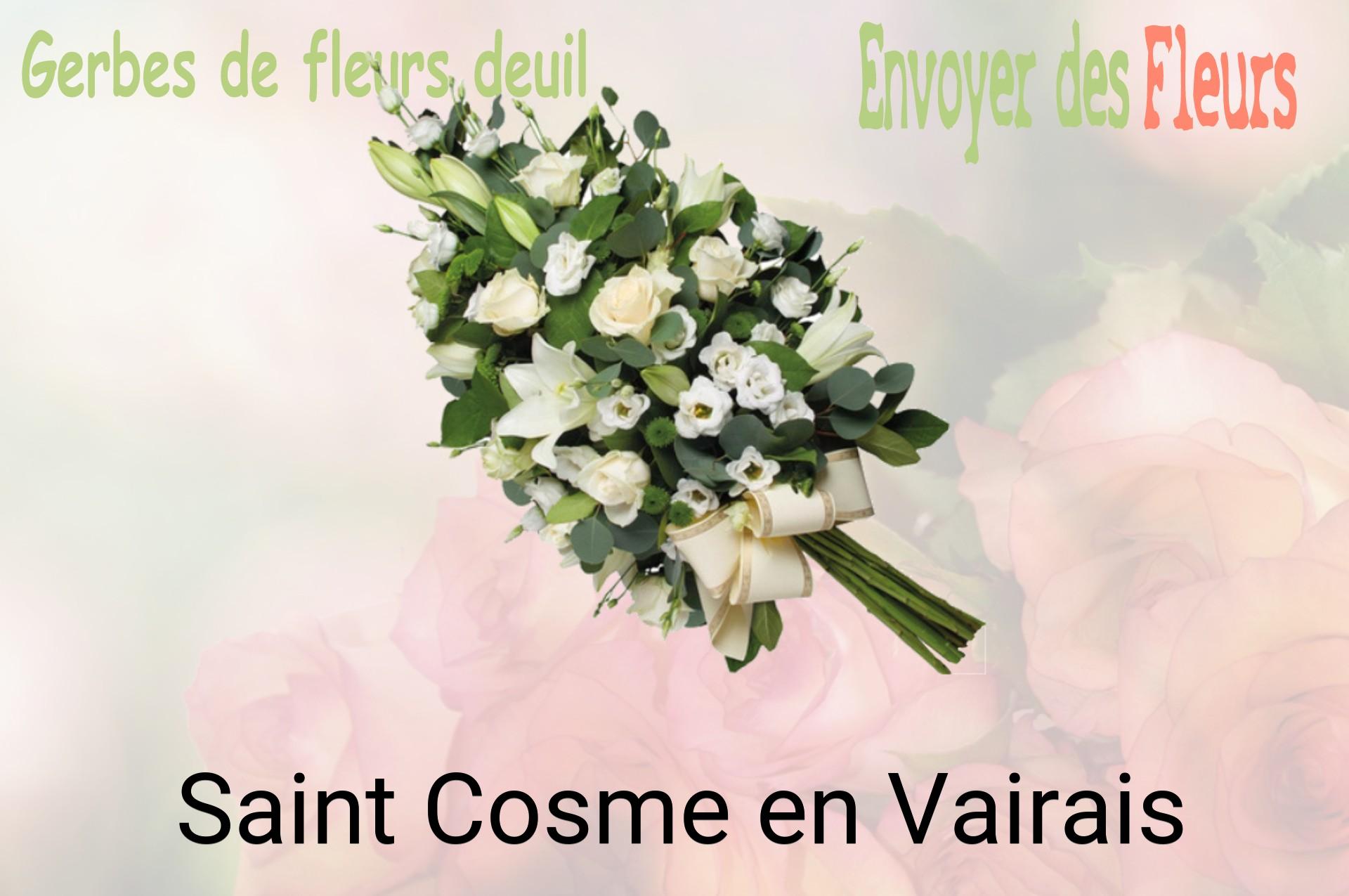 Gerbe de fleurs de deuil livrée à Saint-Cosme-en-Vairais